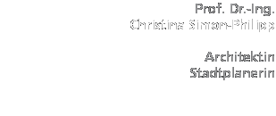 Christina Simon, Architektin und Stadtplanerin
